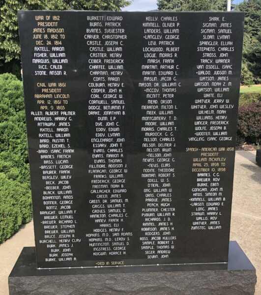 WALNUT WAR VETERANS MEMORIAL STONE A