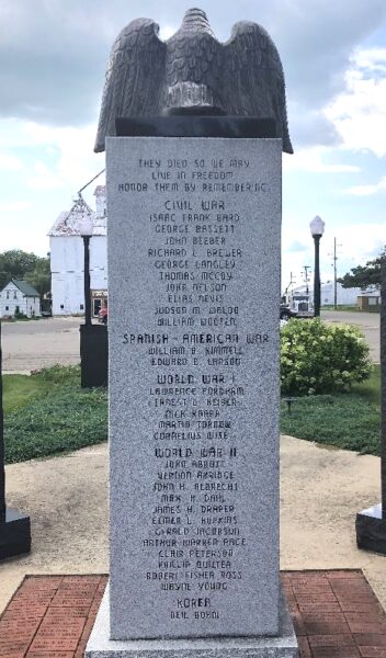WALNUT WAR VETERANS MEMORIAL CENTER STONE SIDE D