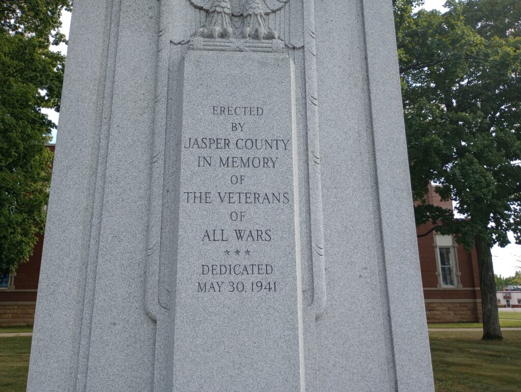 JASPER COUNTY ALL WARS VETERANS MEMORIAL CENTER STONE