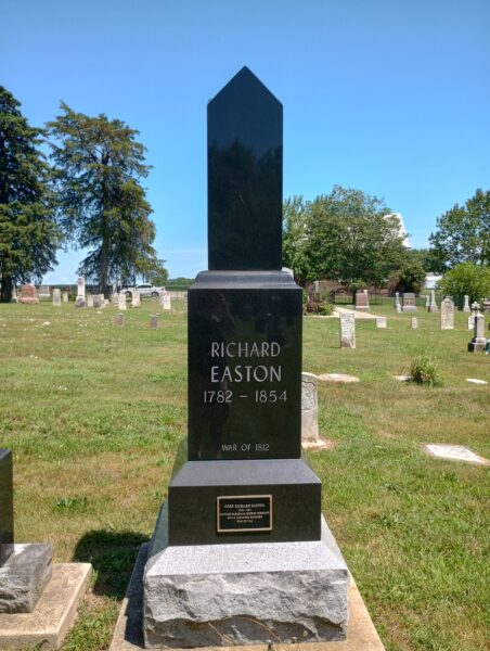 CORP. RICHARD EASTON WAR MEMORIAL CEMETERY STONE