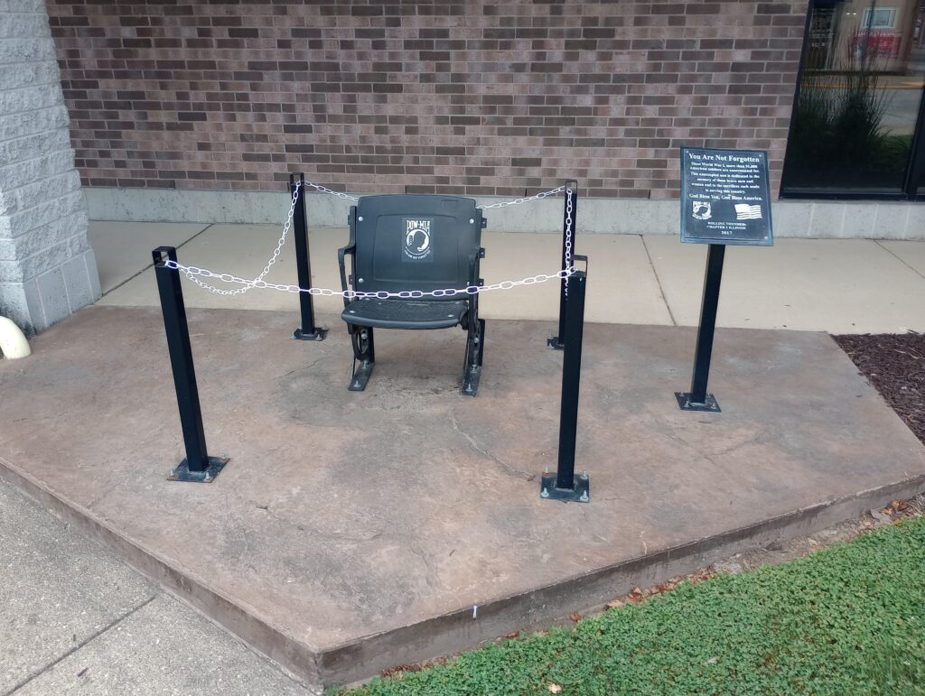 OBLONG YOU ARE NOT FORGOTTEN WAR MEMORIAL CHAIR