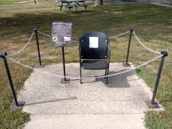 NEWTON YOU ARE NOT FORGOTTEN WAR MEMORIAL CHAIR