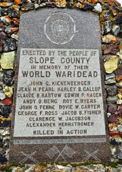 SLOPE COUNTY WORLD WAR I DEAD MEMORIAL STONE