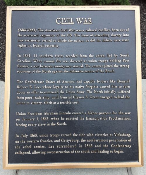 CIVIL WAR MEMORIAL PLAQUE