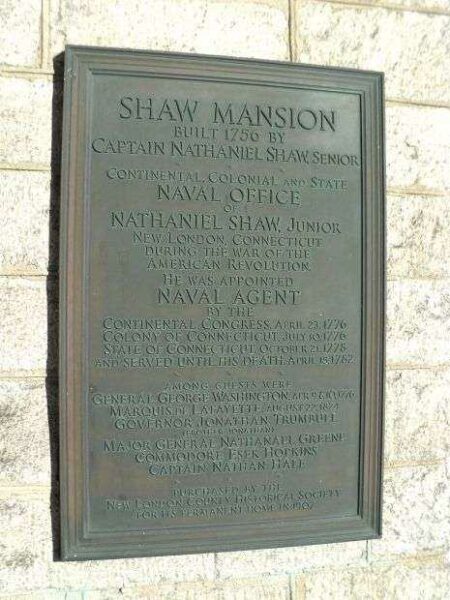 SHAW MANISON REVOLUTIONARY WAR MEMORIAL PLAQUE