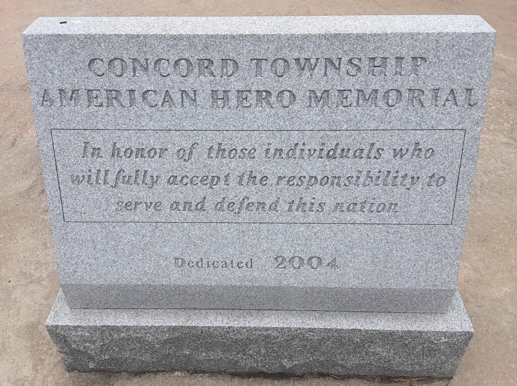 CONCORD TOWNSHIP AMERICAN HERO MEMORIAL