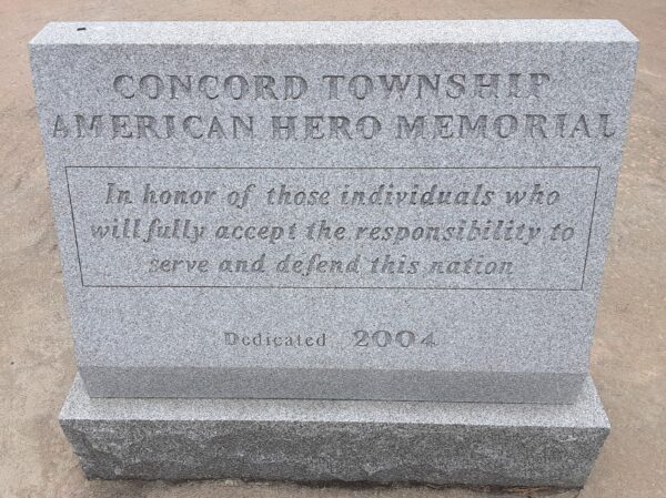 CONCORD TOWNSHIP AMERICAN HERO MEMORIAL