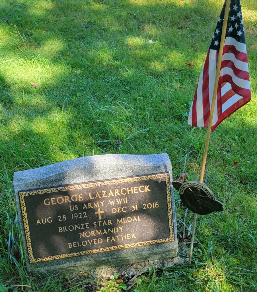 GEORGE LAZARCHECK WAR MEMORIAL CEMETERY STONE