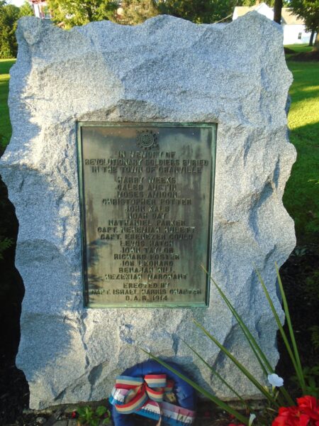 TOWN OF GRANVILLE REVOLUTIONARY SOLDIERS WAR MEMORIAL