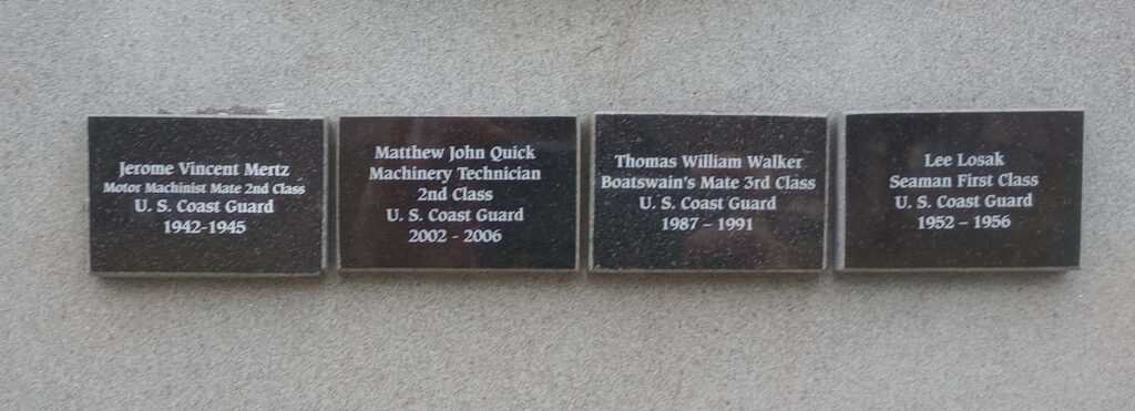 SIDNEY UNITED STATES COAST GUARD MEMORIAL HONOR ROLL