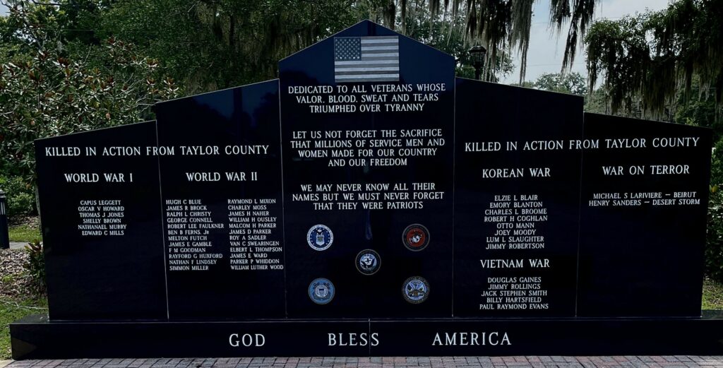 TAYLOR COUNTY KILLED IN ACTION WAR MEMORIAL