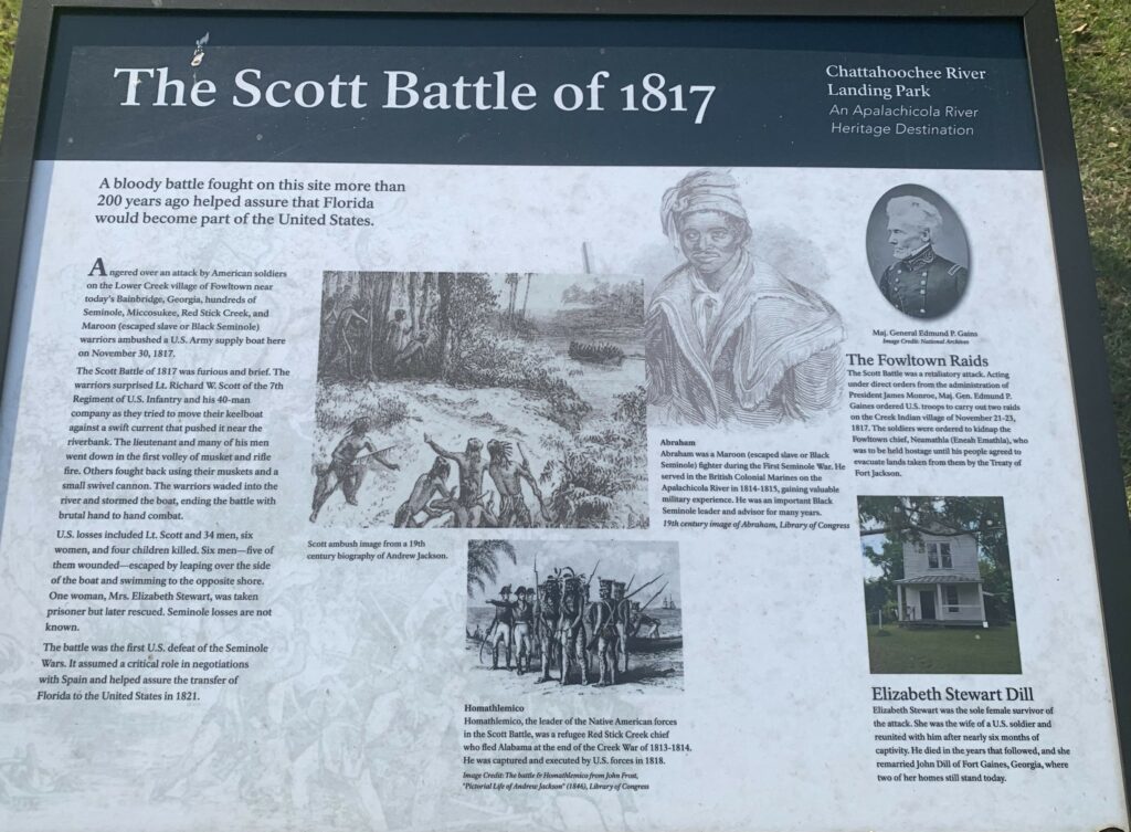 THE SCOTT BATTLE OF 1817 MEMORIAL PANEL