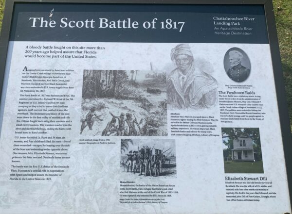 THE SCOTT BATTLE OF 1817 MEMORIAL PANEL