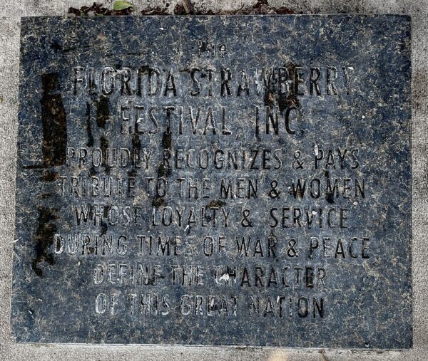 FLORIDA STRAWBERRY FESTIVAL VETERANS MEMORIAL STONE