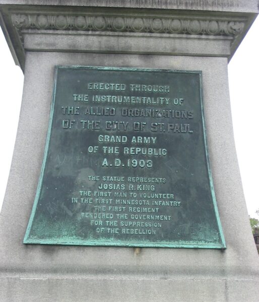 SAINT PAUL CIVIL WAR MEMORIAL PLAQUE C