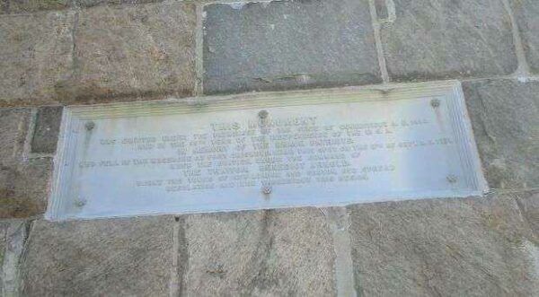 GROTON BATTLE MONUMENT PLAQUE