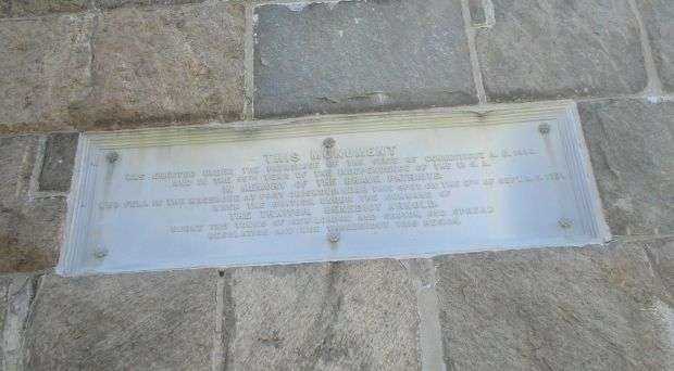 GROTON BATTLE MONUMENT PLAQUE