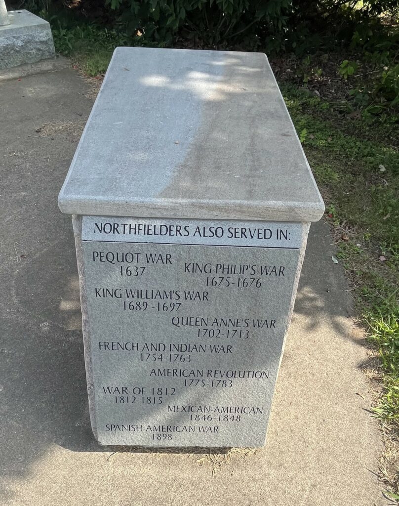 CIVIL WAR VETERANS OF NORTHFIELD, MA MEMORIAL STONE