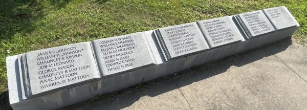 CIVIL WAR VETERANS OF NORTHFIELD, MA MEMORIAL HONOR ROLL RIGHT STONE
