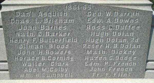 TOWN OF MERRIMACK WAR VETERANS MEMORIAL STONE E