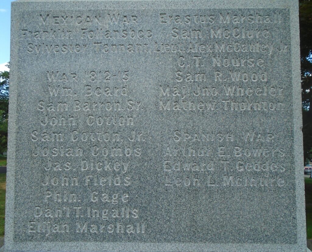 TOWN OF MERRIMACK WAR VETERANS MEMORIAL STONE D