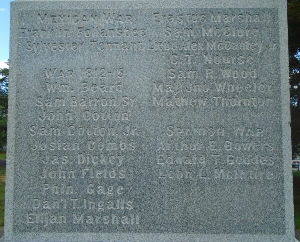 TOWN OF MERRIMACK WAR VETERANS MEMORIAL STONE D