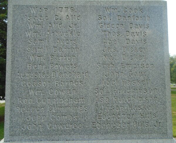 TOWN OF MERRIMACK WAR VETERANS MEMORIAL STONE B