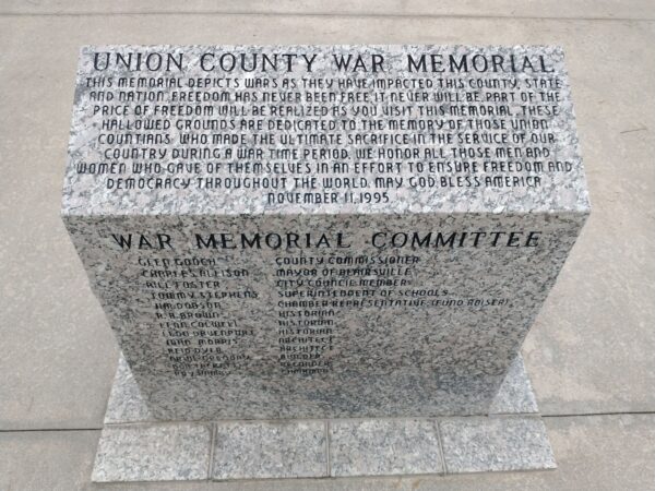 UNION COUNTY WAR MEMORIAL STONE A