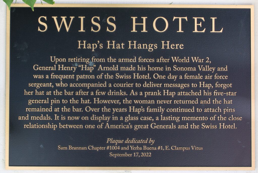 SWISS HOTEL MEMORIAL PLAQUE