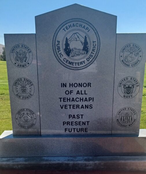 TEHACHAPI PUBLIC CEMETERY DISTRICT VETERANS MEMORIAL