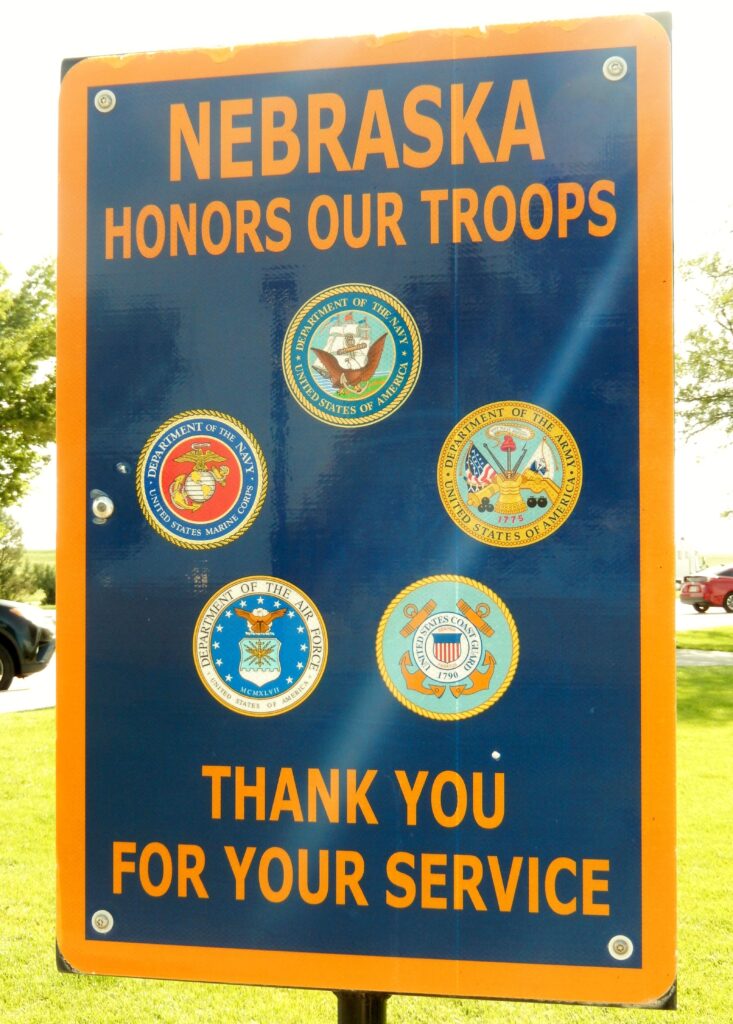 SIDNEY, NEBRASKA HONORS OUR TROOPS MEMORIAL PLAQUE
