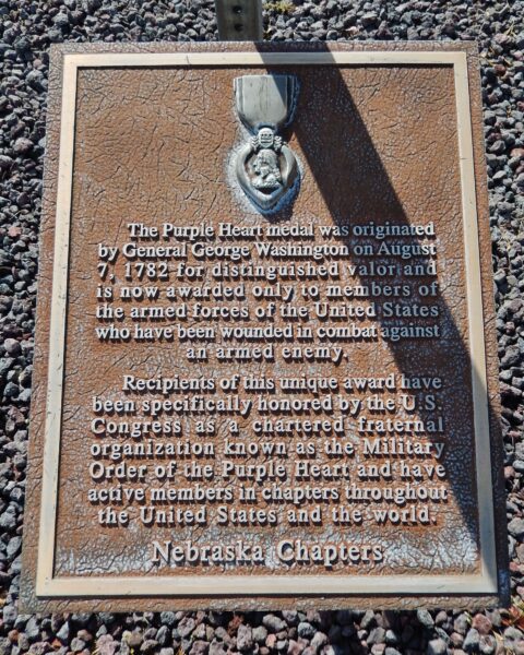 SIDNEY PURPLE HEART TRAIL MEMORIAL PLAQUE