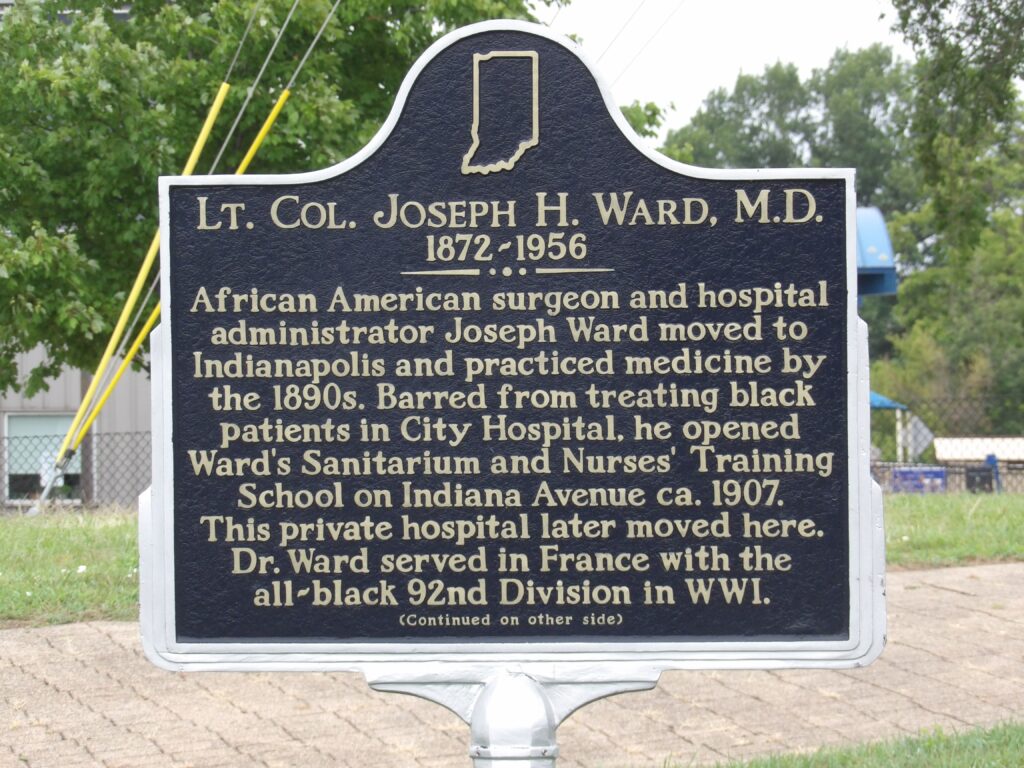 LT. COL. JOSEPH H. WARD, M.D. WAR MEMORIAL MARKER FRONT