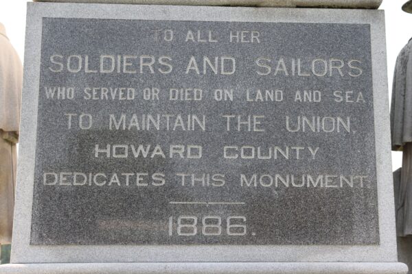 HOWARD COUNTY SOLDIERS AND SAILORS MONUMENT STONE A