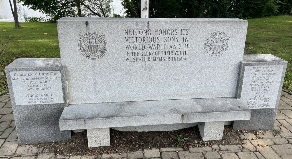 NETCONG WAR VETERANS MEMORIAL BENCH