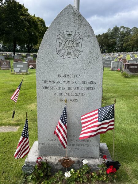 LAKELAND POST NO. 2347 AL;L WARS VETERANS MEMORIAL