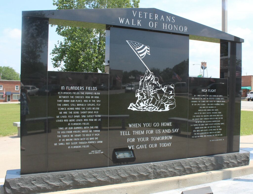 VETERANS WALK OF HONOR WAR MEMORIAL FRONT