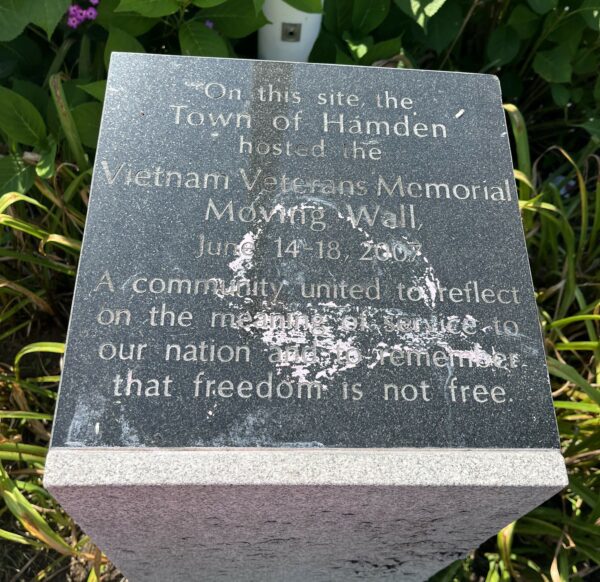 TOWN OF HANDEN VIETNAM VETERANS MEMORIAL MOVING WALL STONE