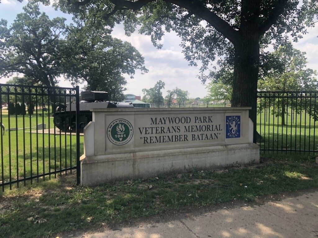 MAYWOOD PARK VETERANS MEMORIAL “REMEMBER BATAAN” ENTRANCE STONE