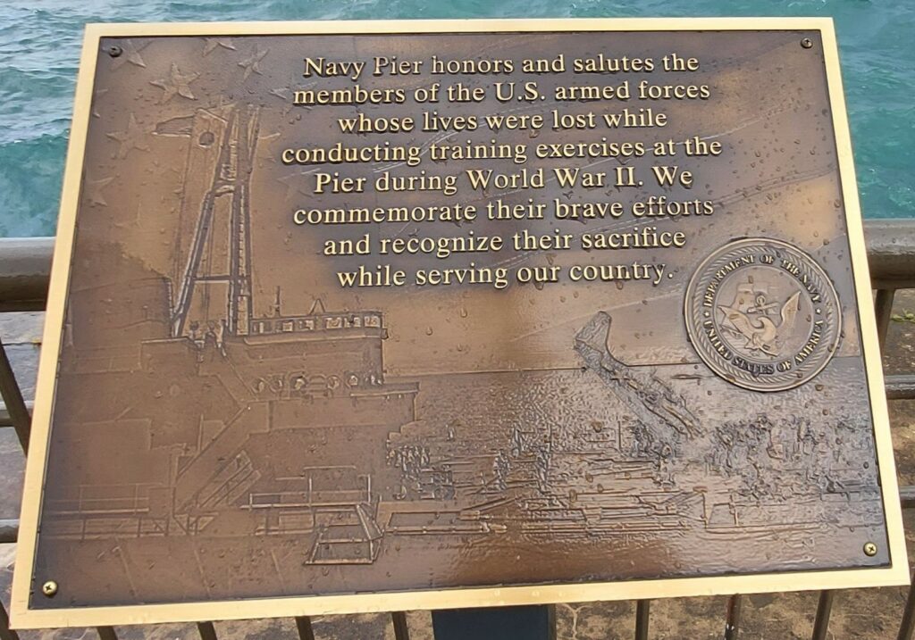 NAVY PIER MEMORIAL PLAQUE