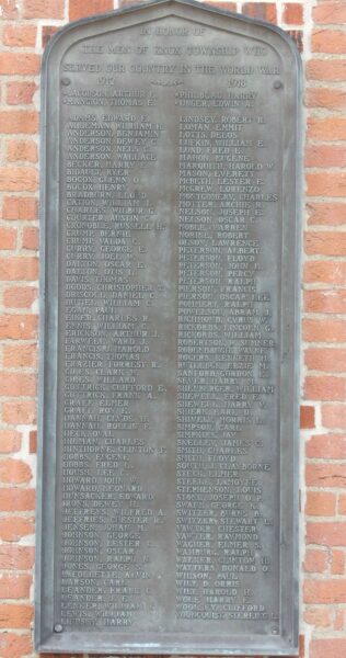 KNOX TOWNSHIP WORLD WAR MEMORIAL PLAQUE