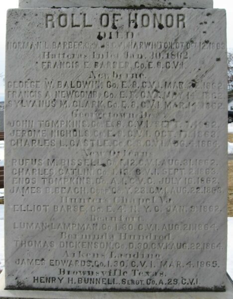 Litchfield Soldiers Memorial SIDE A