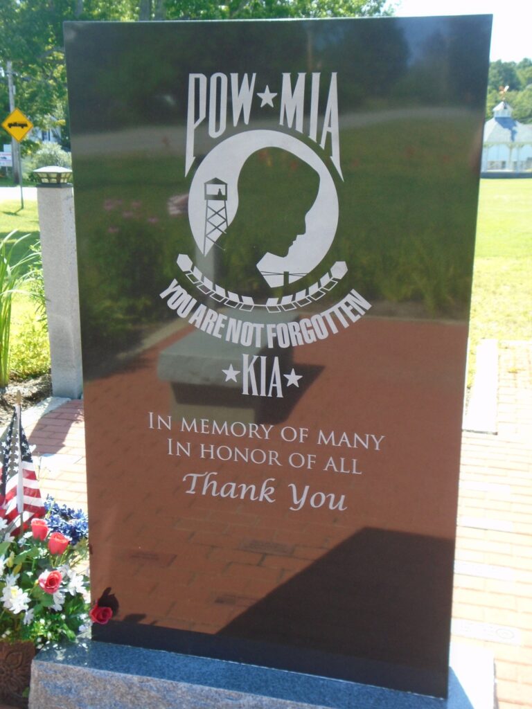 UNITY NEW HAMPSHIRE VETERANS MEMORIAL BACK