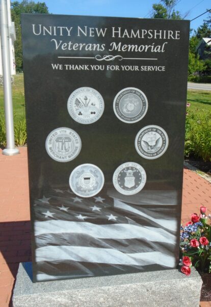 UNITY NEW HAMPSHIRE VETERANS MEMORIAL FRONT