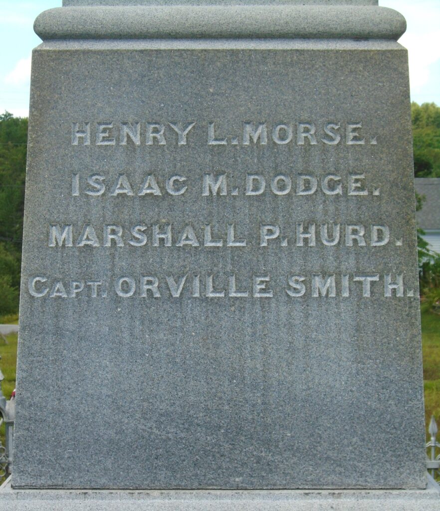 OUR FALLEN HEROES CIVIL WAR MEMORIAL SIDE B