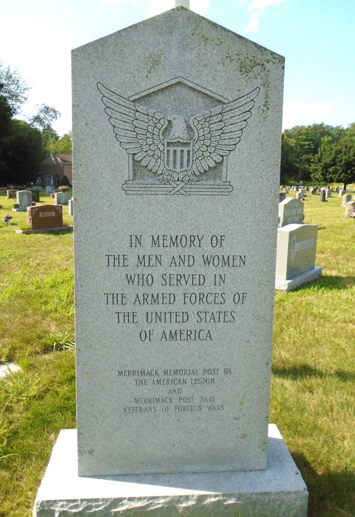 MERRIMACK’S HONORED WAR DEAD MEMORIAL FRONT