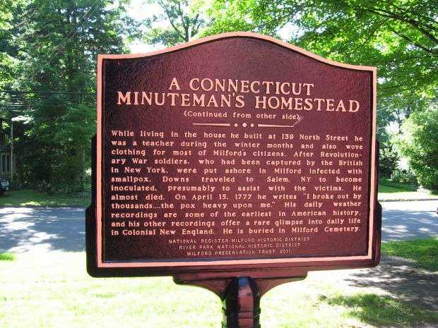 A CONNECTICUT MINUTEMAN’S HOMESTEAD MEMORIAL MARKER BACK