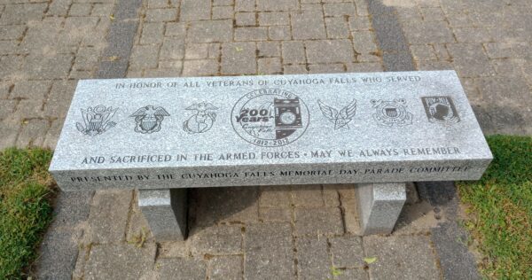 CUYSHOGA FALLS VETERANS MEMORIAL BENCH