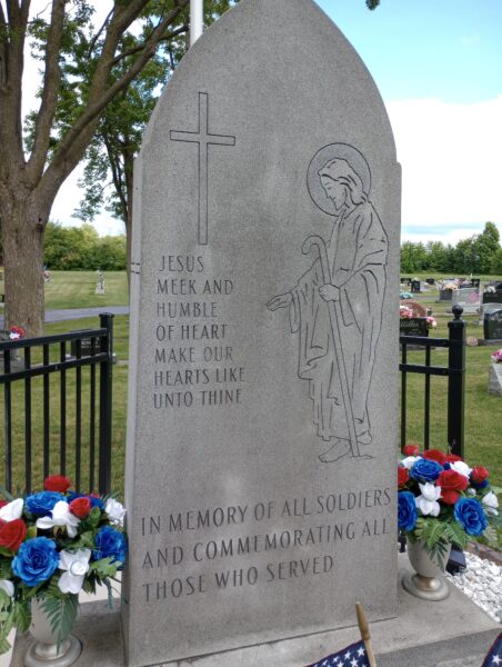 IMMACULATE CONCEPTION CEMETERY VETERANS MEMORIAL CLOSE-UP