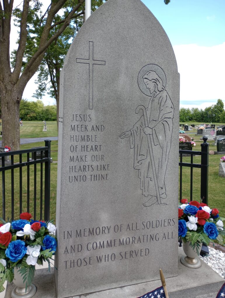 IMMACULATE CONCEPTION CEMETERY VETERANS MEMORIAL CLOSE-UP